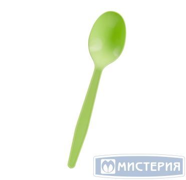 Ложка одноразовая 170 мм, зел., кукурузный крахмал, 6 шт/упак "GREEN MYSTERY" 480 шт/кор РОССИЯ 4043зел