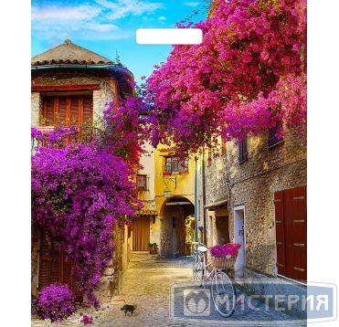 Пакет 380х450 мм, 60 мкм с проруб. ручками, диз. "Итальянский дворик", ПВД, 50 шт/упак "Тикопластик" 500 шт/кор РОССИЯ н00135610