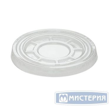 Крышка для стакана d95 мм плоская без отверстия, прозр., ПЭТ, 60 шт/упак 1 440 шт/кор РОССИЯ 106342