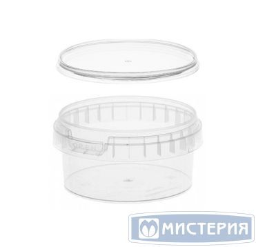 Контейнер для пресервов 210 мл, d95хh46 мм, форма "Банка", контр.замок, крышка в компл., прозр., ПП, 160 шт/кор "Aerosnab" 160 шт/упак РОССИЯ 1208КП