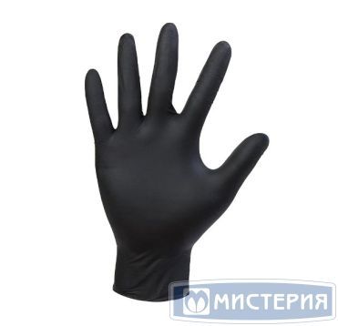 Перчатки нитриловые, р-р XL, неопудрен., черн., 50 пар/упак 10 упак/кор КИТАЙ