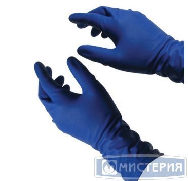 Перчатки латексные, р-р S, неопудрен., син., 25 пар/упак "High Risk" 10 упак/кор МАЛАЙЗИЯ