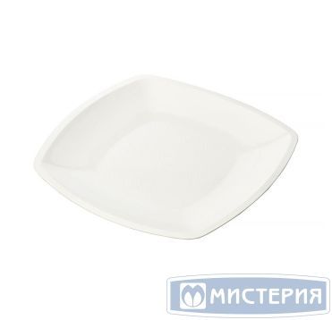 Тарелка квадратная плоская,Белая,180мм,ПП
