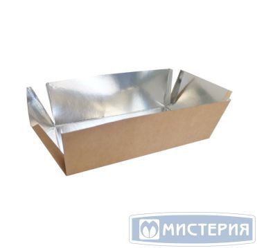 Контейнер для суши 1-секц. 150х90х55 мм, без крышки, крафт, карт. фольг., 900 шт/кор 900 шт/упак РОССИЯ