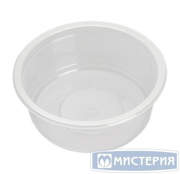 Контейнер 250 мл 1-секц. d115хh43,6 мм, без крышки, прозр., ПП, 50 шт/упак 500 шт/кор РОССИЯ