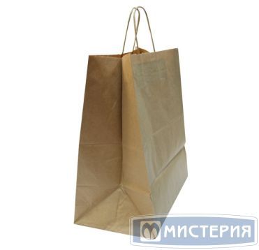 Пакет [350+150]х450 мм с круч. ручками, крафт, бум., 250 шт/кор 250 шт/упак РОССИЯ KR-01-70-351545
