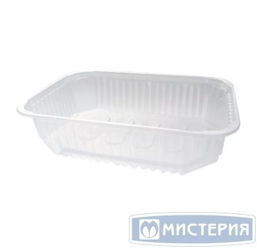 Контейнер 750 мл 1-секц. 186х132х48 мм, серия 186, без крышки, прозр., ПП, 100 шт/упак "Clarity" 500 шт/кор РОССИЯ 186-750 S