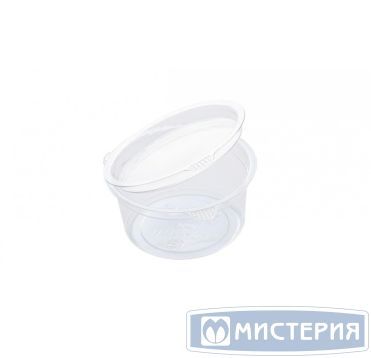 Соусник 50 мл, d64хh30 мм, неразъем. крышка, прозр., ПЭТ, 50 шт/упак "Upax-Unity" 2 000 шт/кор РОССИЯ соус 50