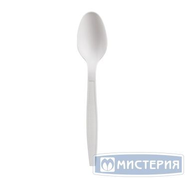 Ложка одноразовая GREEN MYSTERY 170 мм, белая, кукурузный крахмал, 6 штук в упаковке, 480 штук в коробке