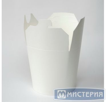 Коробка для лапши 450 мл, d103хh97 мм, бел., карт., 50 шт/упак 500 шт/кор РОССИЯ