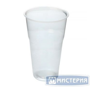 Стакан одноразовый 500 мл, диз. "Факел", прозр., ПП, 40 шт/упак 960 шт/кор РОССИЯ 95501