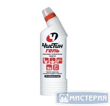 Средство для очистки сантехники "Чистин" Гель, изогнутое горло, 750 мл 14 шт/кор РОССИЯ 24532