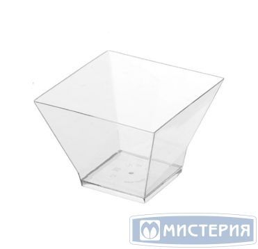 Форма для фуршетов 150 мл 72х72х57 мм, диз. "Пагода", прозр., ПС, 12 шт/упак "Buffet" 240 шт/кор РОССИЯ 5018