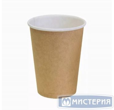 Стакан для холодного и горячего, 0.35/0,43л, коричневый, картон