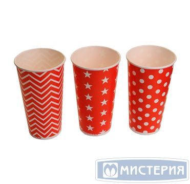 Стакан для холодного, 0.5/0.65л, с рисунком Lollipop, картон