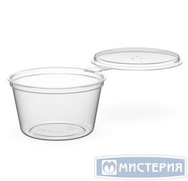 Соусник 30 мл, d51хh30 мм, неразъем. крышка, прозр., ПП, 80 шт/упак "Перинт" 1 760 шт/кор РОССИЯ конт. соусн. 30 (Отв)