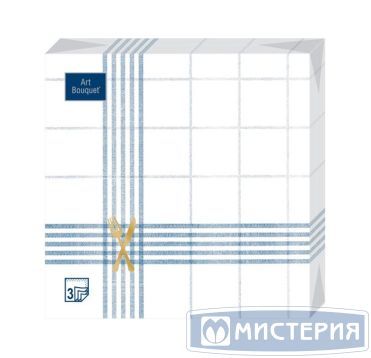 Салфетки 330х330 мм 3-сл., диз. "Столовая скатерть 2", разноцв., бум., 20 шт/упак "Bouquet" 12 упак/кор РОССИЯ 57282