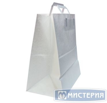 Пакет [320+200]х370 мм с плоск. ручками, бел., бум., 250 шт/кор 250 шт/упак РОССИЯ 006-000003-002
