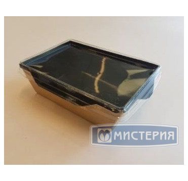Коробка DoEco ECO OpSalad 500 Black Edition, (Салатник), коричневая/черная