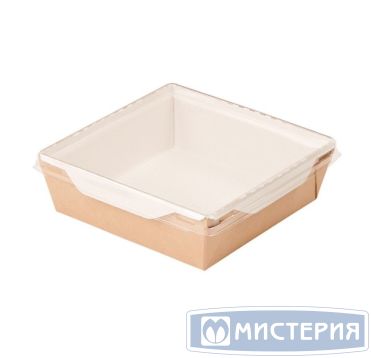 Коробка DoEco 165х165х65мм ECO OpSalad 1200, (Салатник), коричневая