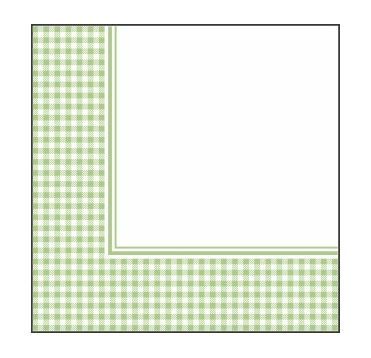 Салфетки 330х330 мм 3-сл., диз. "Скатерть Зеленая рамка", зел., бум., 20 шт/упак "Bouquet" 12 упак/кор РОССИЯ