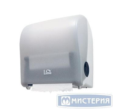 Диспенсер для бумажных полотенец в рулонах, сер., ПП "Lime" 1 шт/кор РОССИЯ 15115