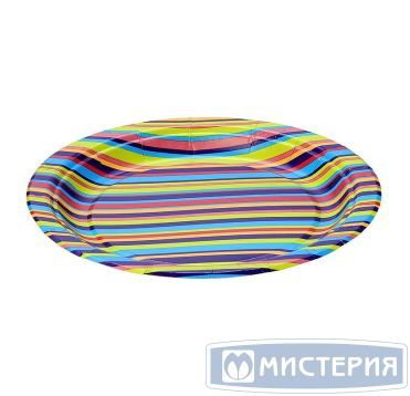 Тарелка одноразовая мелкая d180 мм, диз. "Technicolor", карт. лам., 50 шт/упак "Scandipakk" 1 000 шт/кор РОССИЯ 30184353/1351