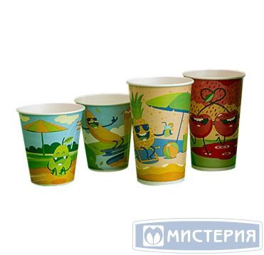 Стакан для холодного, 0.3л, дизайн Фрукты на отдыхе