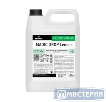 Средство для мытья посуды "Pro-Brite" Magic Drop Lemon, концентрат, канистра, 5000 мл 4 шт/кор РОССИЯ 577-5