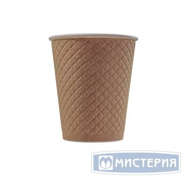 Бумажный стакан 250 мл, двухслойный с рисунком "Waffle Craft"