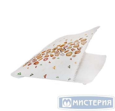 Упаковка для бургера типа "Уголок" 155х150 мм, диз. "Рог изобилия", разноцв., бум., 2500 шт/кор 2 500 шт/упак РОССИЯ