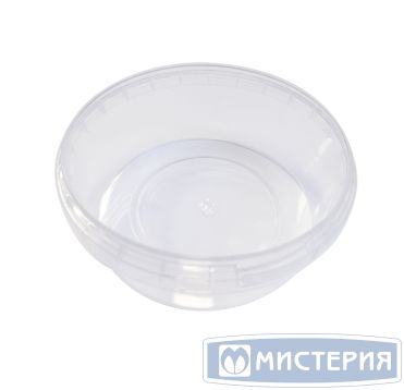 Контейнер для пресервов 385 мл, d122хh47 мм, форма "Банка", контр. замок, без крышки, прозр., ПП, 20 шт/упак "Aerosnab" 300 шт/кор РОССИЯ 1214П