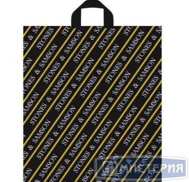 Пакет 430х480 мм, 40 мкм с петлев. ручками, диз. "Самсон", ПВД, 50 шт/упак 300 шт/кор РОССИЯ ПТЛ00224