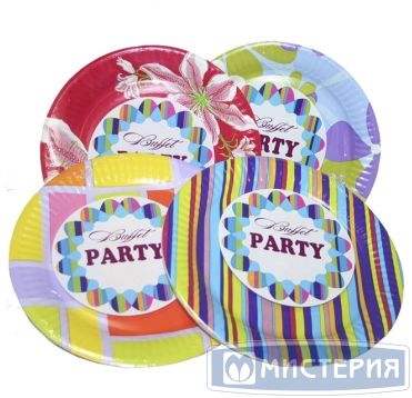 Тарелка d 180мм, дизайн, цвет в ассортименте