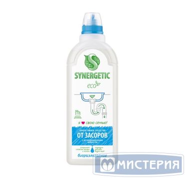 Средство для удаления засоров "Synergetic", флакон, 1000 мл 8 шт/кор РОССИЯ 108100/8