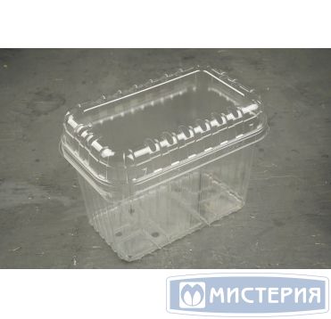 Контейнер 1700 мл 1-секц. 165х95х110 мм, без крышки, прозр., ПЭТ, 270 шт/кор "ЮПласт" 270 шт/упак РОССИЯ ЮПКФ-110/ЮУПМ7334