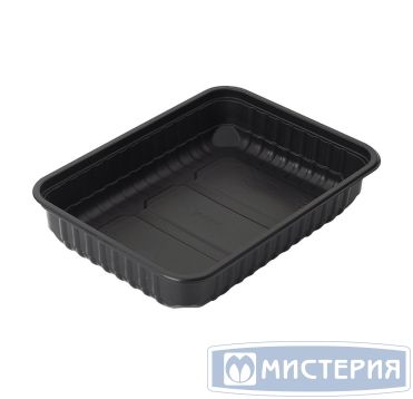 Контейнер прямоугольный 179х132х37мм, 500 мл, черный