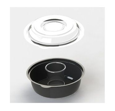 Контейнер 450 мл 1-секц. d160хh65 мм, без крышки, черн., ПС, 400 шт/кор "Kado-Prim" 400 шт/упак РОССИЯ КД-110 Д+ соусник