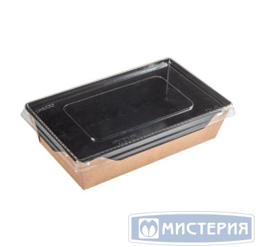 Контейнер 450 мл, 144х96х55 мм, без окна, крышка в компл., крафт-черн., карт., 400 шт/кор "OSQ" OpSalad BE 400 шт/упак РОССИЯ OpSalad 450 BE