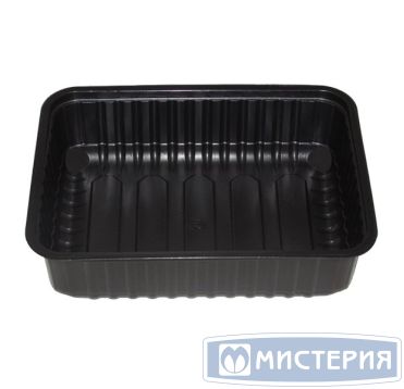 Контейнер 750 мл 1-секц. 179х132х48 мм, серия 179, без крышки, черн., ПП, 50 шт/упак "ПолиЭр" 500 шт/кор РОССИЯ 179/750 черн.