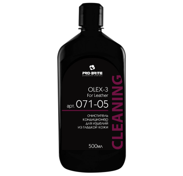 Очиститель кондиционер для изделий из гладкой кожи "Pro-Brite" Olex-3, флакон, 500 мл 20 шт/кор РОССИЯ 071-05