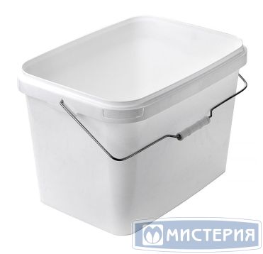 Ведро пищевое 20000 мл, 388х283х264 мм, с ручкой, без крышки, бел., ПП, 15 шт/кор "Альянсупак" 15 шт/упак БЕЛАРУСЬ ДК-20.0/388*283 БЕЛ
