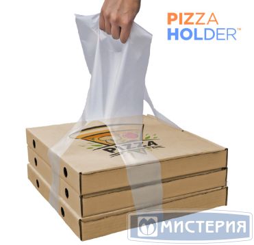 Пакет "переноска" для пиццы [200+200]х550 мм 35 мкм, прозр., ПНД, 100 шт/упак 10 упак/кор РОССИЯ 2393596