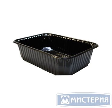 Контейнер 750 мл, прямоугольный, 186х132х48мм, чёрный