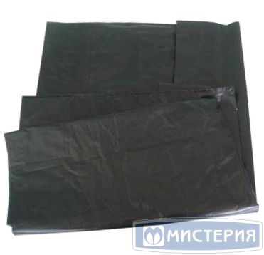 Мешок для мусора 220 л, [70+20]х140 см, 40 мкм, черн., ПВД, 50 шт/упак 4 упак/кор РОССИЯ 460716т