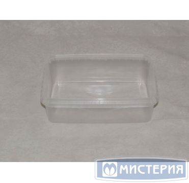 Контейнер прямоугольный,1000 мл, верх 191х129 мм, низ 112х173 мм, h=60мм, прозрачная, контрольн. замок, ПП