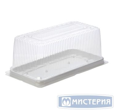 Упаковка для торта [крышка] 280х150х109[257х112х104] мм, прозр., ОПС, 160 шт/кор "Комус" 160 шт/упак РОССИЯ Т-2512К