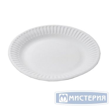 Тарелка одноразовая мелкая d180 мм, бел., карт, 50 шт/упак 1 000 шт/кор РОССИЯ 002A-0510-0108-001