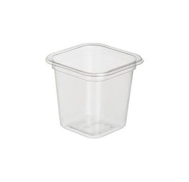 Контейнер 250 мл 1-секц. 83х83х75 мм, без крышки, прозр., ПЭТ, 900 шт/кор "Комус" 900 шт/упак РОССИЯ Д-220 (ПЭТ)