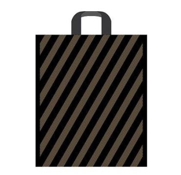 Пакет 380х450 мм, 45 мкм с петлев. ручками, диз. "Полоса", ПВД, 50 шт/упак 500 шт/кор РОССИЯ ПТЛ00642